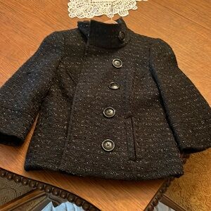 Tweet jacket with 3/4 sleeves.